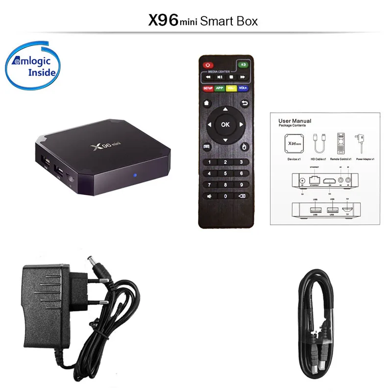 2019 Лидер продаж на Amazon X96 Mini 1 ГБ 8 Air Mouse Amlogic S905W 4K Android 7 0 Интернет