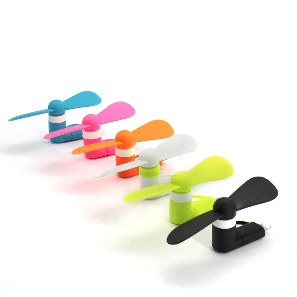 2 in 1 Portable Mini Micro USB Mobile phone computer Fan for iPhone & Android