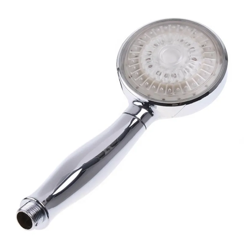 Temperature control Hot and New typed thermal sensor and portable home used led shower caddy head without color box