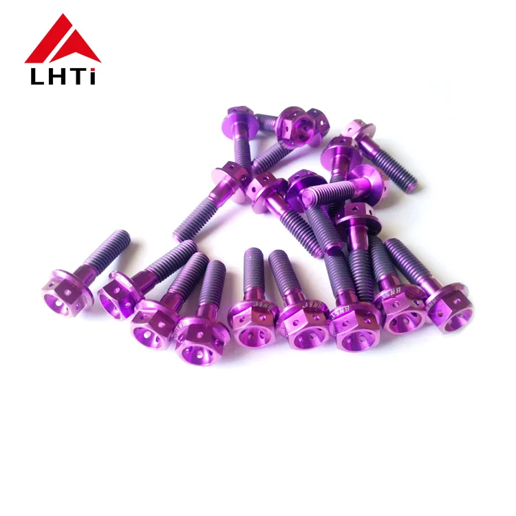 m8 m10 m12 din6921 titanium 12 points flange bolts gr5/ti6al4v