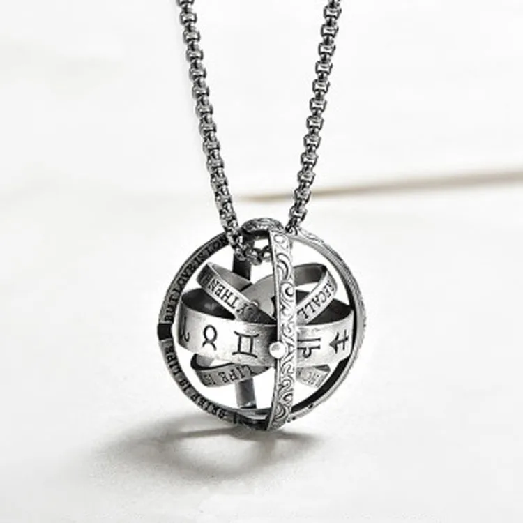 
New Design Foldable Cosmic Couple Finger Ring Astronomical Sphere Ball Ring Brass Jewelry Pendant 