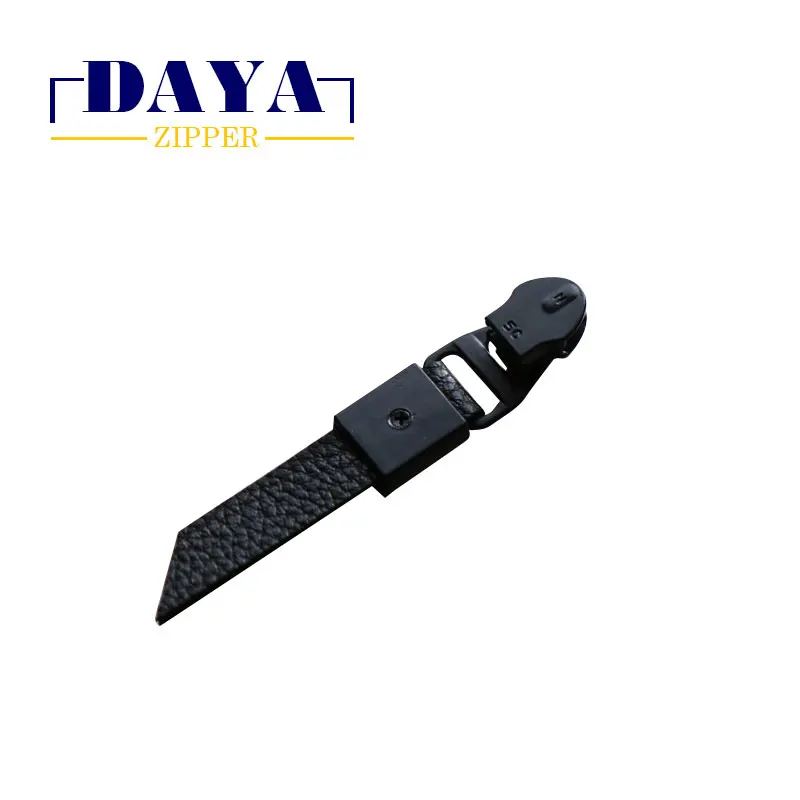 PU puller no.5 LFC zipper slider electrophoresis  black alloy waterproof zipper