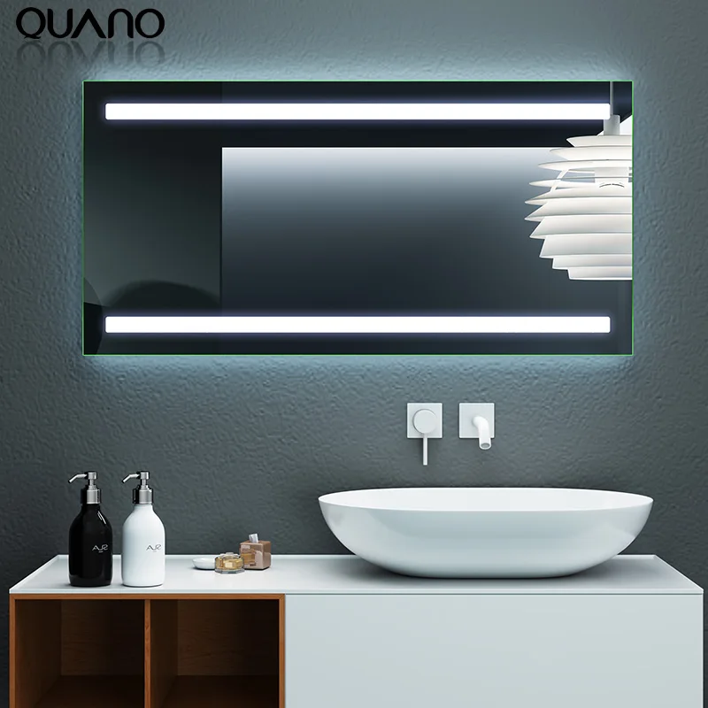 Chinese factory hotel wall led backlit Light bathroom mirrors with ir sensor motion switch