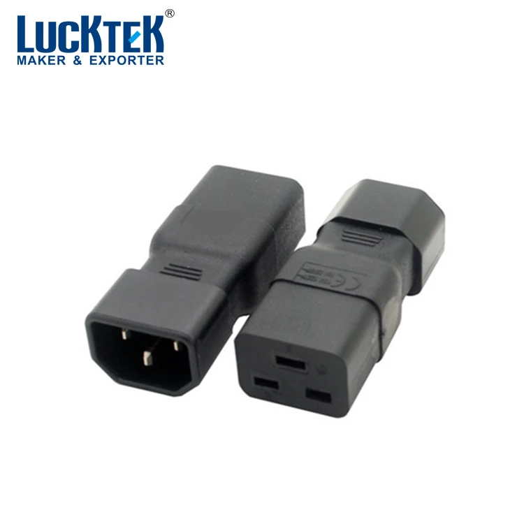 IEC power adapter connector, C14 to C19 power adapter plug