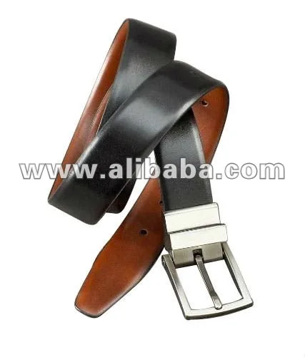 Мужской кожаный двусторонний итальянский ремень из 100% натуральной кожи