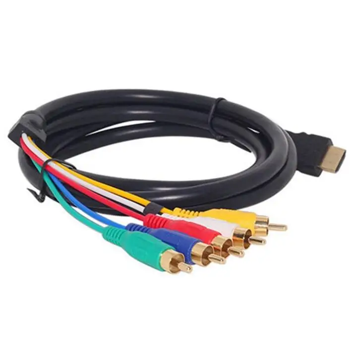 HD Male to 5-RCA RGB Audio Video AV Component Adapter Converter Cable