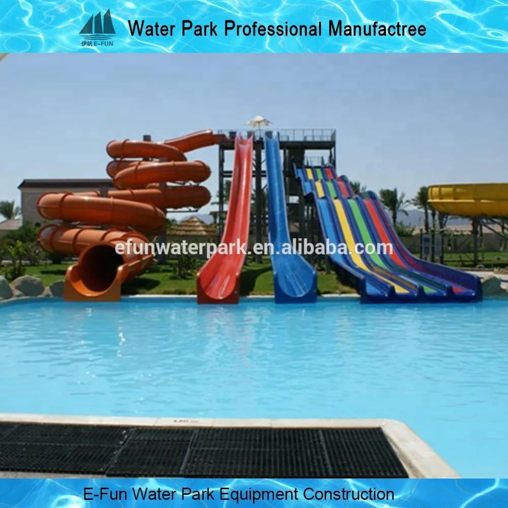 Commercial Huge Toddler Water Slide , Custom Pool Water Slides 4 Lines 6 - 8mm,TUV