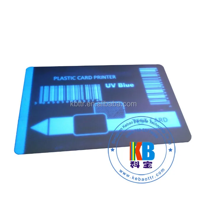 Plastic PVC ID card printer Green Resin ribbon invisible zebra p330i UV ID card color ribbon