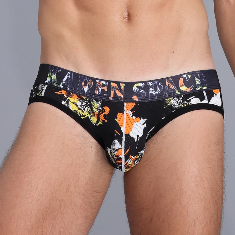 Customized Design Sexy Polyester  Print Men Boxer Underwear short (60852070423)