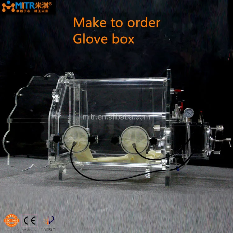 PMMA Acrylic Isolation Transparent Vacuum Inert Gas Testing Chamber