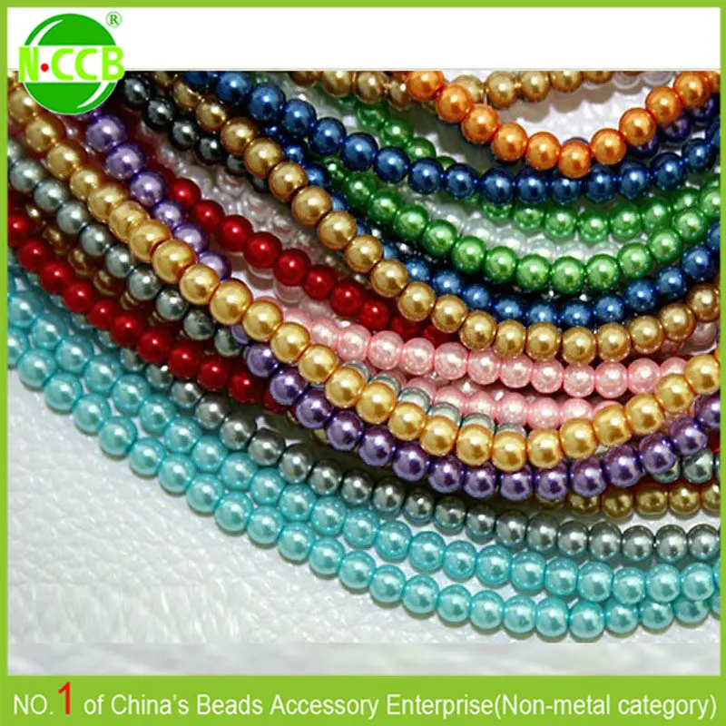 Wholesale Colorful Perfect Craft With Smooth Edge Roll Of Beads Pearl