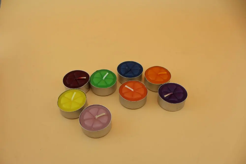 cheap scented candles two wicks birthday white tealight candles with paraffin wax TT1012