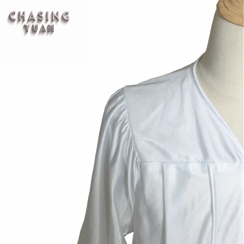 Shiny White Church Gown Choir Prayer Robe