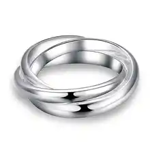 Free Shipping New Beautiful Fashion silver ring Three Circles anel feminino joias SMTR167
