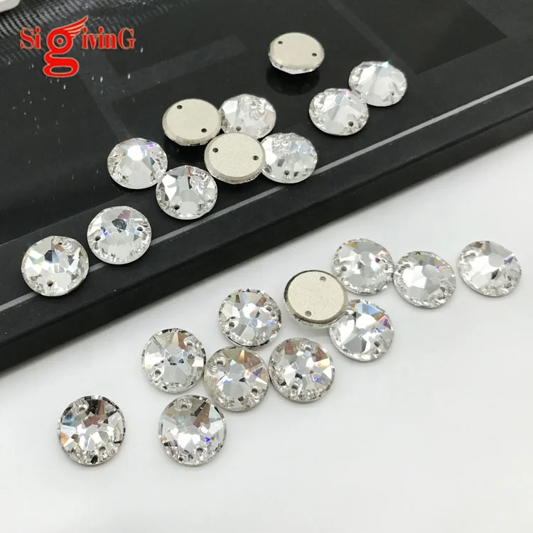 Top Quality Xirius Round Shaped K9 Flatback Stones Sew On Crystal Stone Rhinestones For Latin Dress Jewelry Making