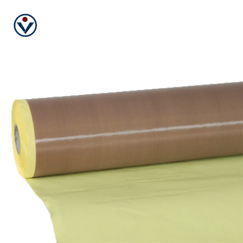 0.13*13mm*10m  PTFE Coated High Temperature Fiberglass Fabric Cloth with adhesive
