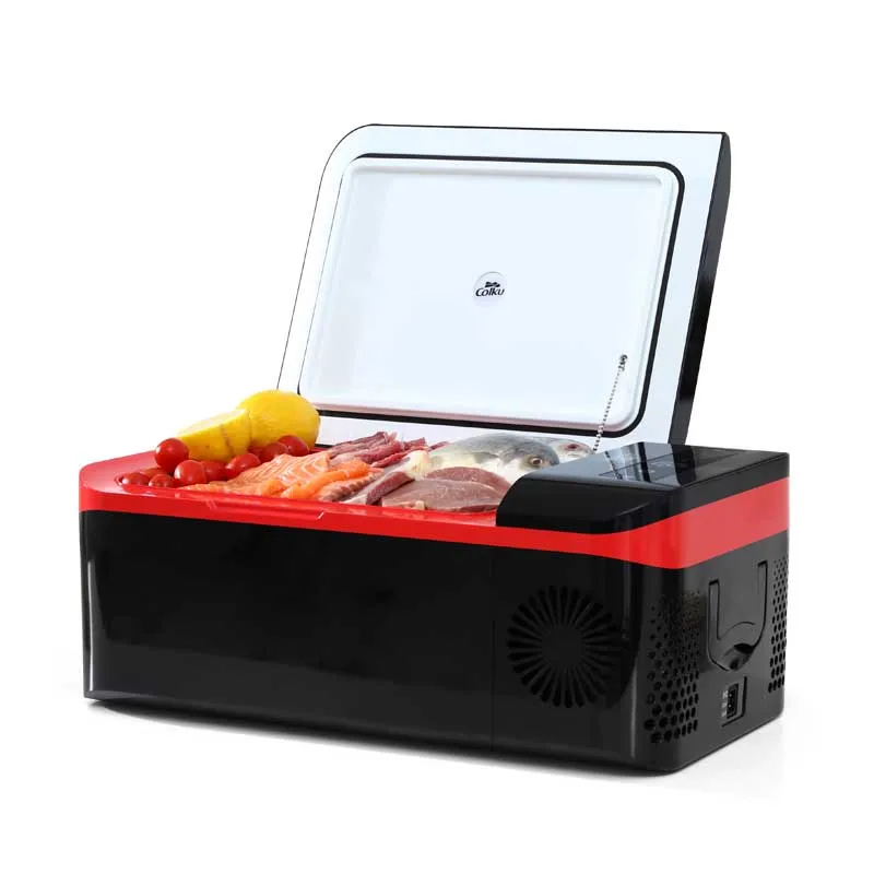 DC 12V/24V Outdoor Dual Temperature Zone Mini Refrigerator Compressor Portable Car Fridge