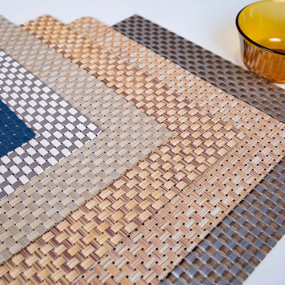 Table Plate Mat Vinyl Fabric Woven Placemats Wholesale Dishwasher Safe Hot Food Plastic Pvc Reliable Partner Best Price Chinese