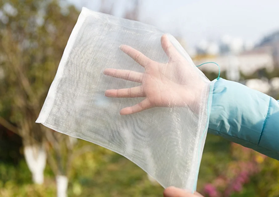 Cultivation Net Bag 90mesh Garden Insect Net Anti Pests Bird Fly Colander Drawstring Nylon Mesh Net Bag