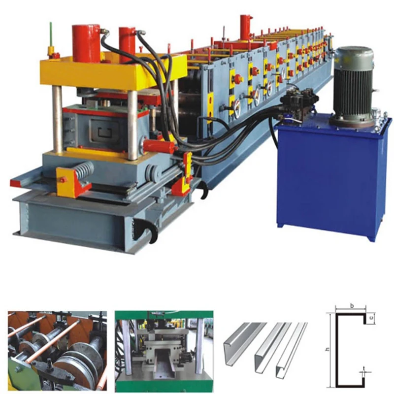 
C Purlin Metal Light Steel Frame Ceiling Sheet Roll Forming Making Machine 