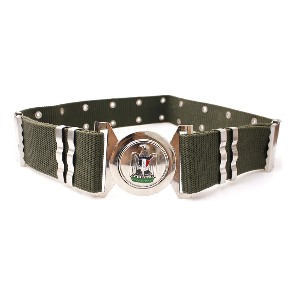 army green double hole men belts military tactical belts fashion nylon material cosplay alloy metal buckle with eagle