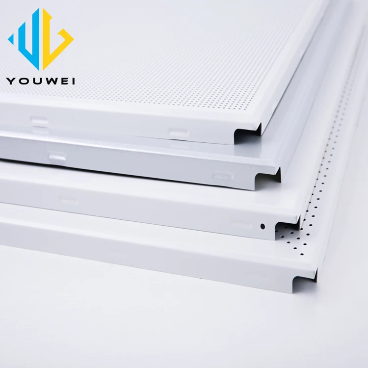 
Foshan factory Interior Fireproof Plafond Aluminium mesh cladding square frame board ceiling tile Malaysia style 600X600 