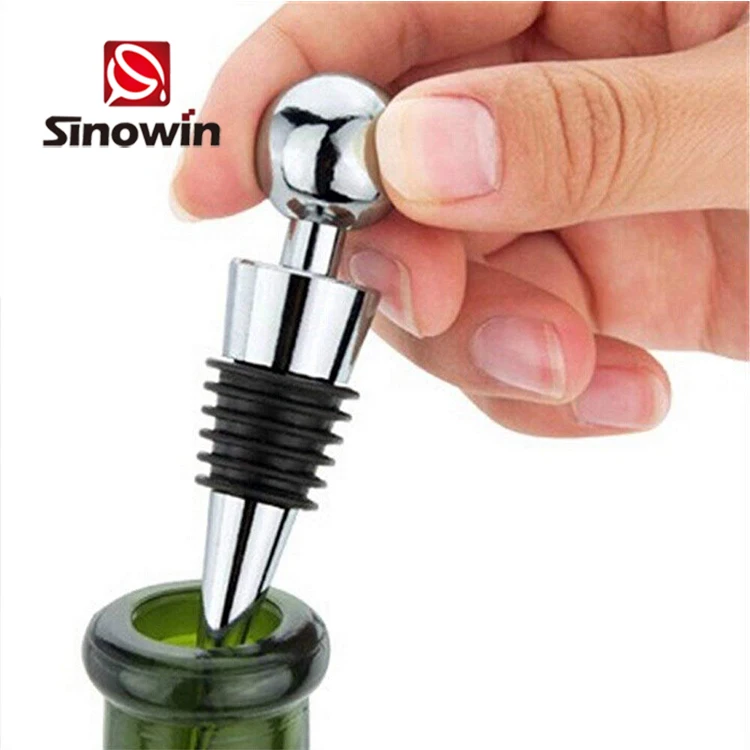 Round Ball Wine Bottle Stoppers Stainless Steel Stoppers Favors Christmas Decorative Wine Stopper