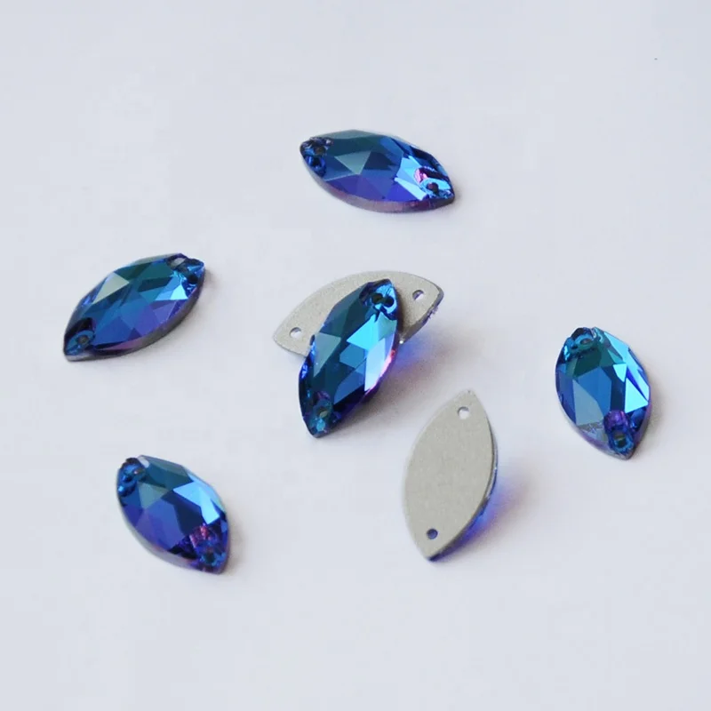 Superior Quality 3223 Navette Wholesale Sew On Crystal Glass Rhinestones Strass For Wedding Dresses Shoes Bag