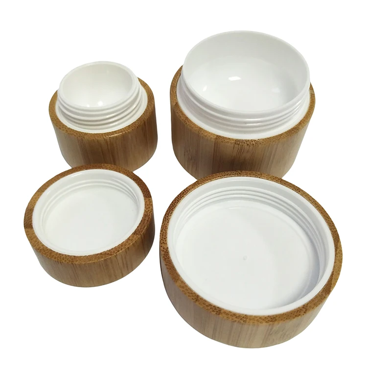 30g 50g 100g 150g Round Plastic Inner Face Cream Bamboo Cosmetic Container