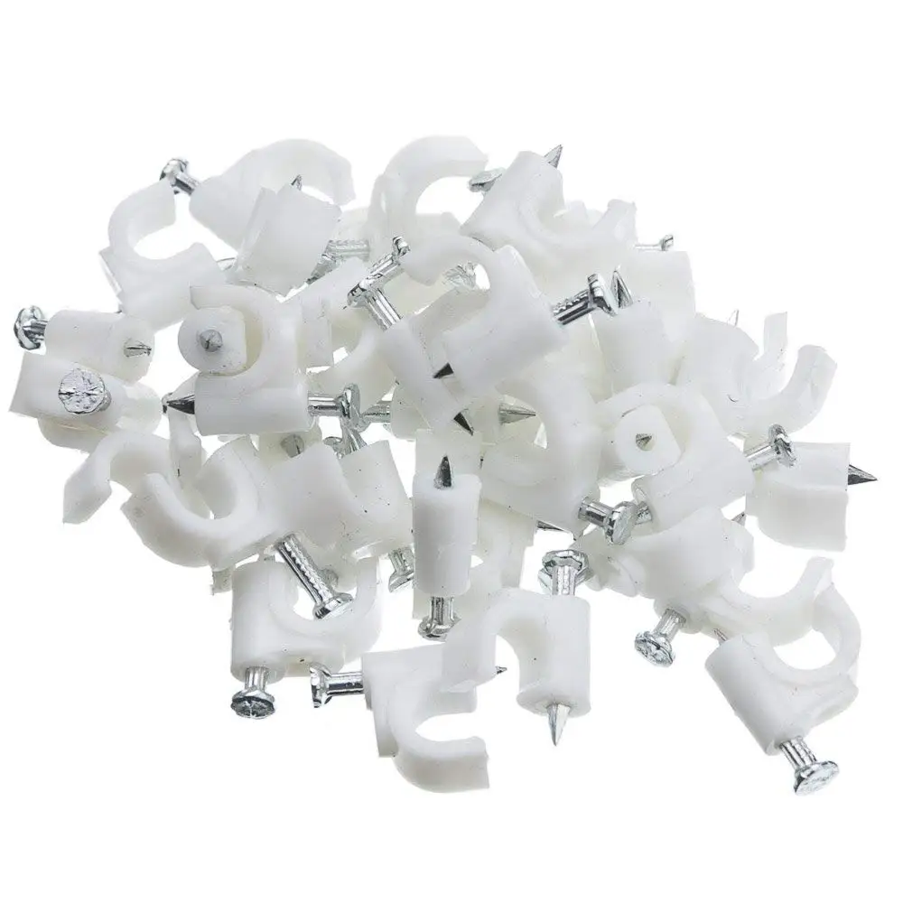 CNBX round electrical wire cord circle pvc magnetic screw plastic cable marker holder clip nail