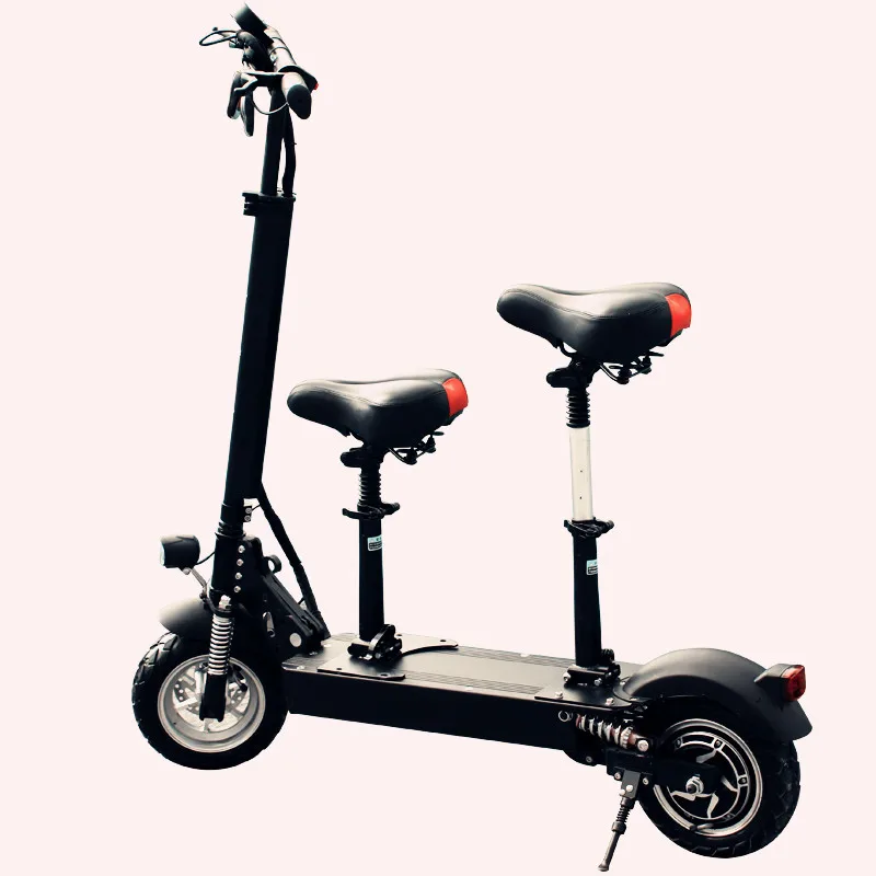10inch 52v battery dual motor 2400w 2 wheel drive electric scooter foldable highway adult electric scooter