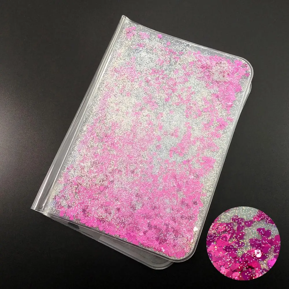 
2020 hot selling quicksand water filled PVC book cover for note book 