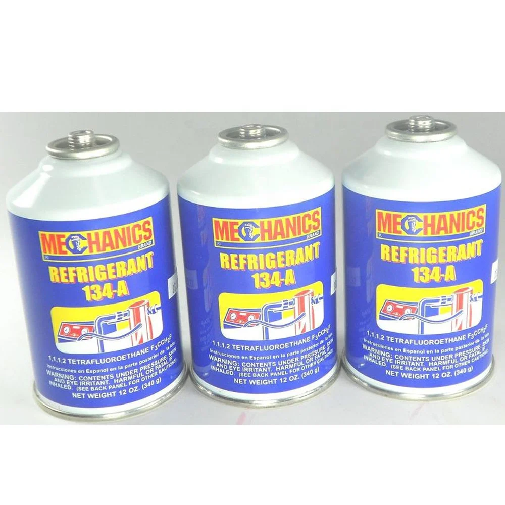 Good quality aerosol can 340gram with 1/2 ACME valve for R134a R141b refrigerant