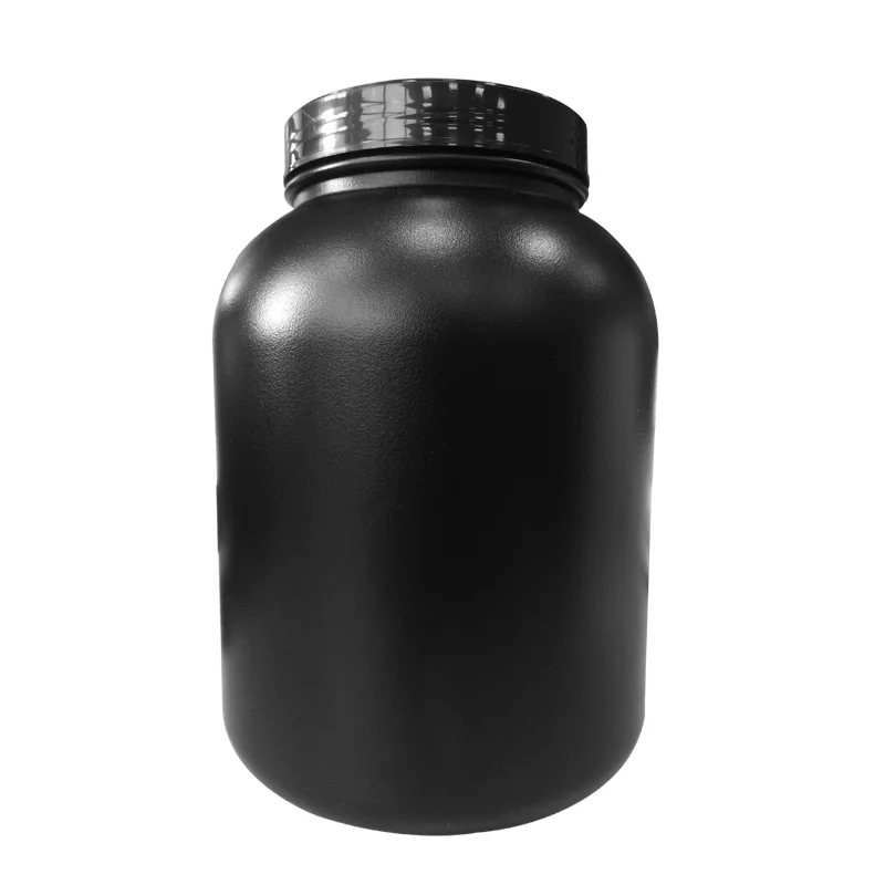 Black Wholesale Protein Powder HDPE Plastic Bottle Can