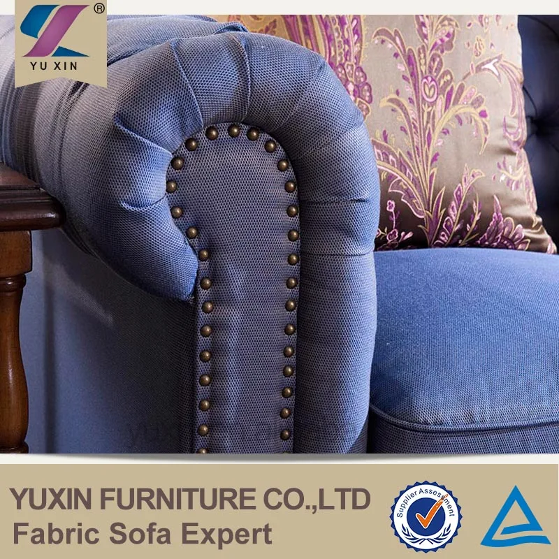 American Country Designs European Style Chesterfield Leather Sofa Corner Living Room Furniture for Home or Hotel Use