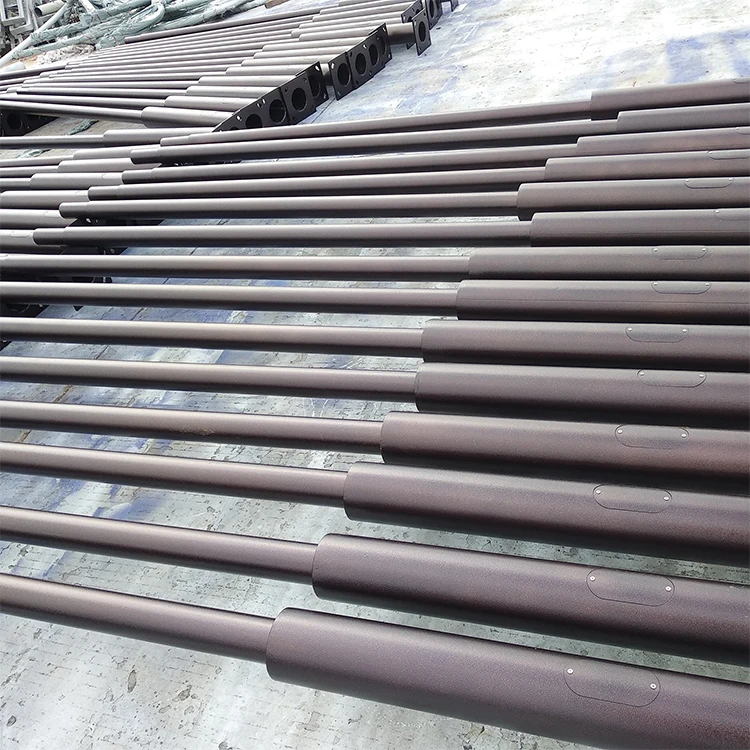 Economical 8M Hexagonal Garden Aluminum Tapered Solar Light Pole,  1~20M customized  outdoor