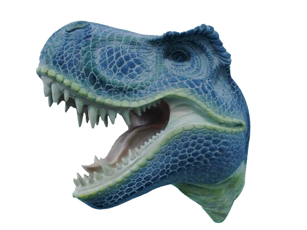 
dinosaur design wall mounted resin animal head sculpture 