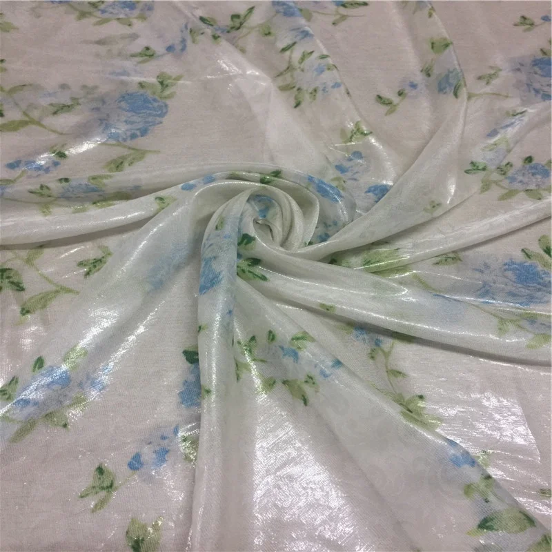 Шелковая люрексная блестящая парча/жаккардовая ткань с принтом