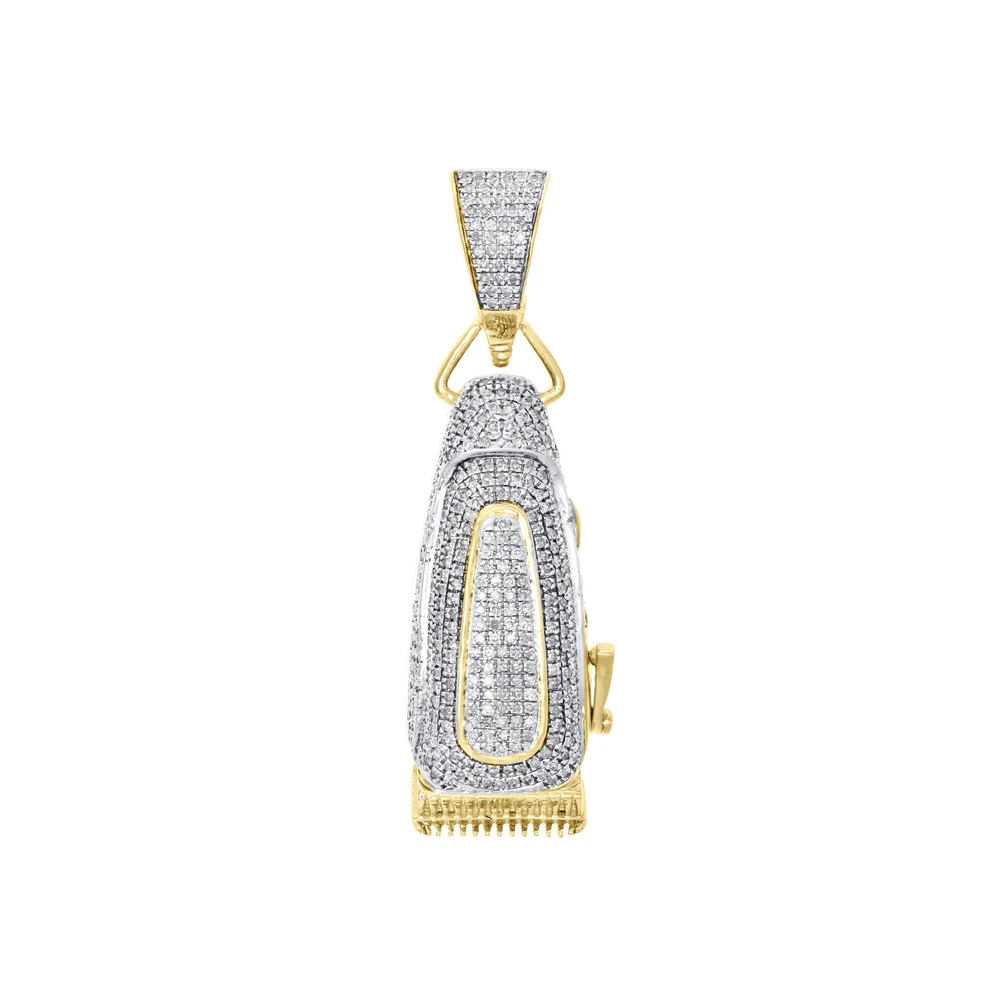 Hot Sale Hip Hop Jewelry Micro Pave CZ Personalized Barber Knife Pendant for Men