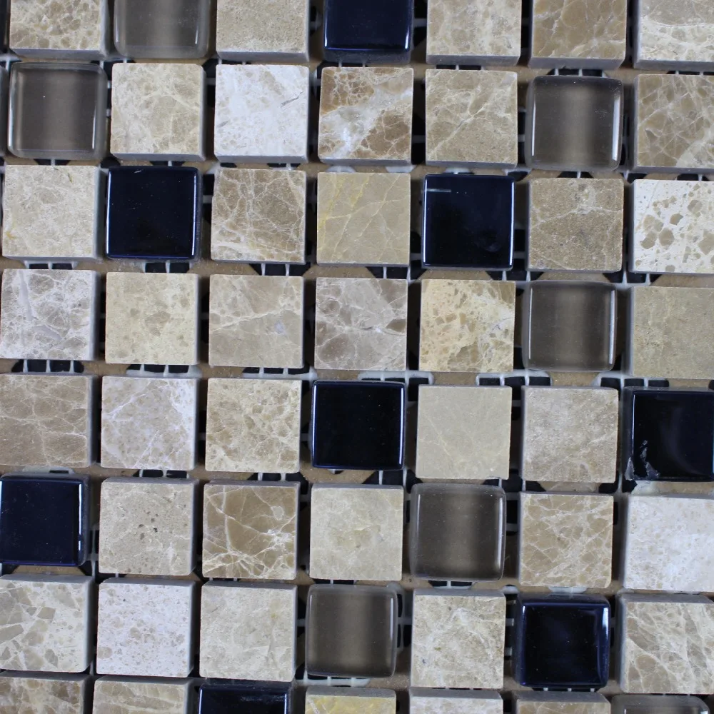 Decorstone24 Mixed Color Marble Mosaique Glass Mosaic Tile 15x15 Polished