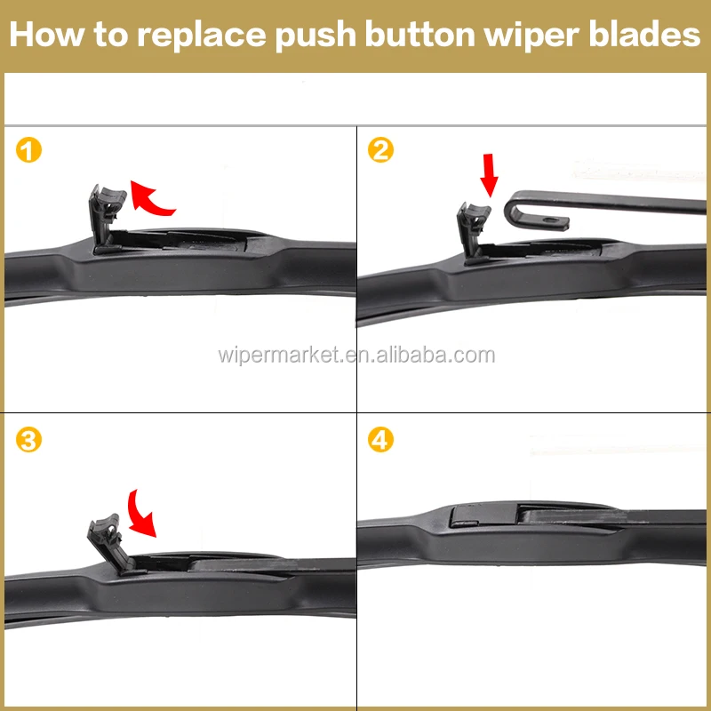 Universal auto spare parts wholesale auto hybrid wiper blade