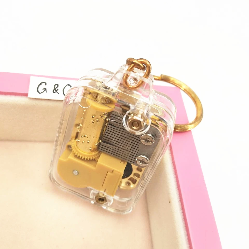 
Custom Acrylic Box Music Box Mechanism Music Box Keychain 