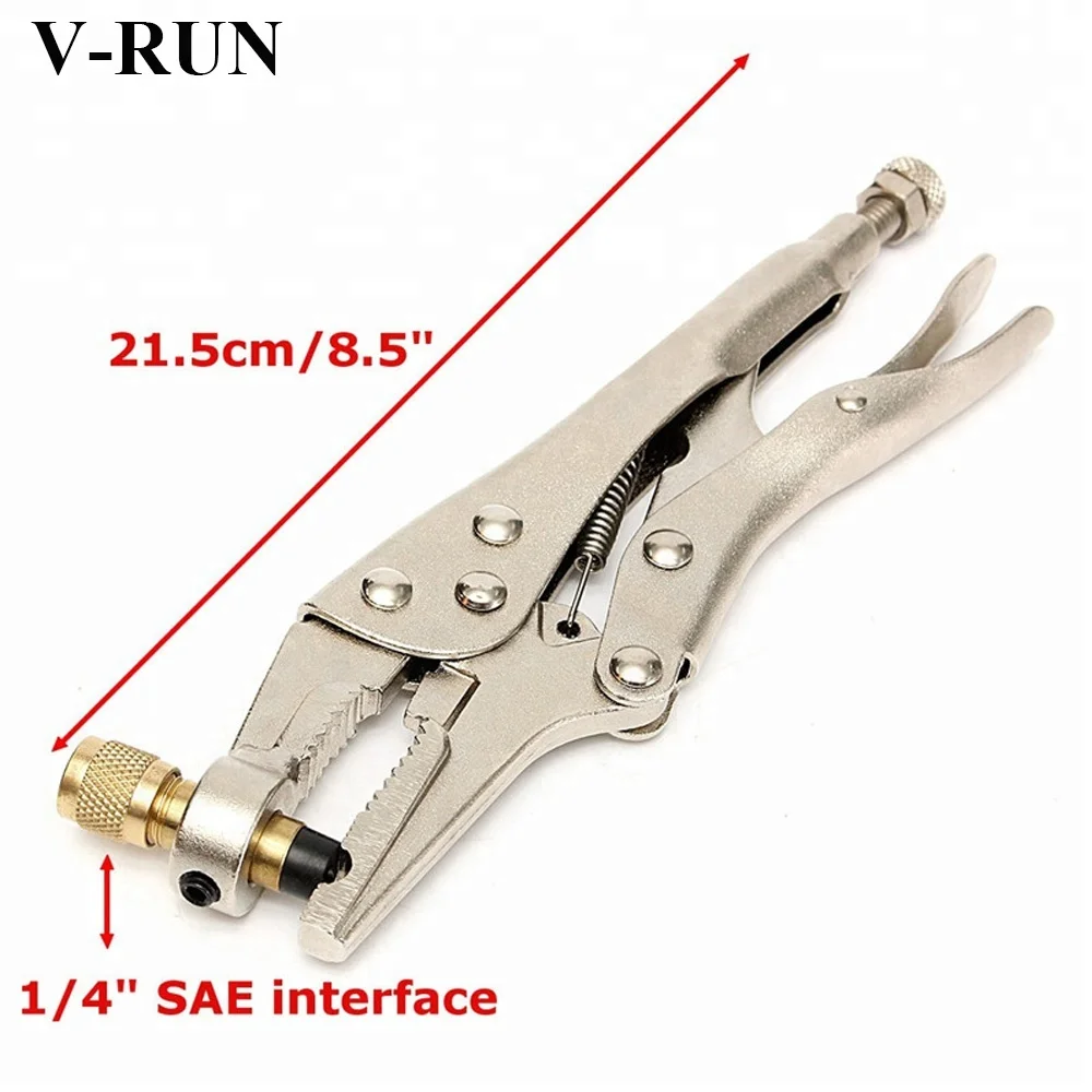 Drillpro Air Conditioner Refrigerant Recovery Refrigeration Tube Steel Locking Plier Hand Tool