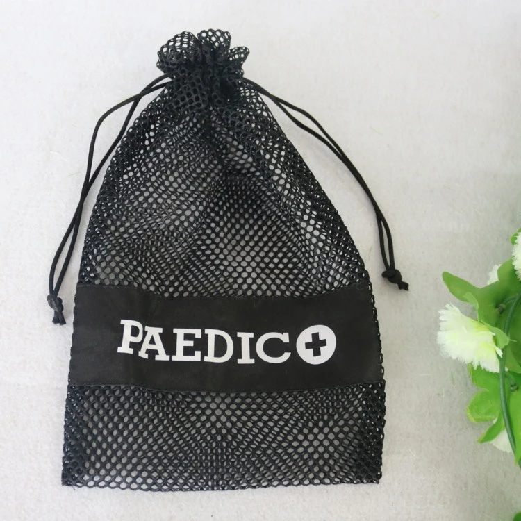 custom polyester fabric high quality drawstring gift storage and packaging pouch small mesh net bag