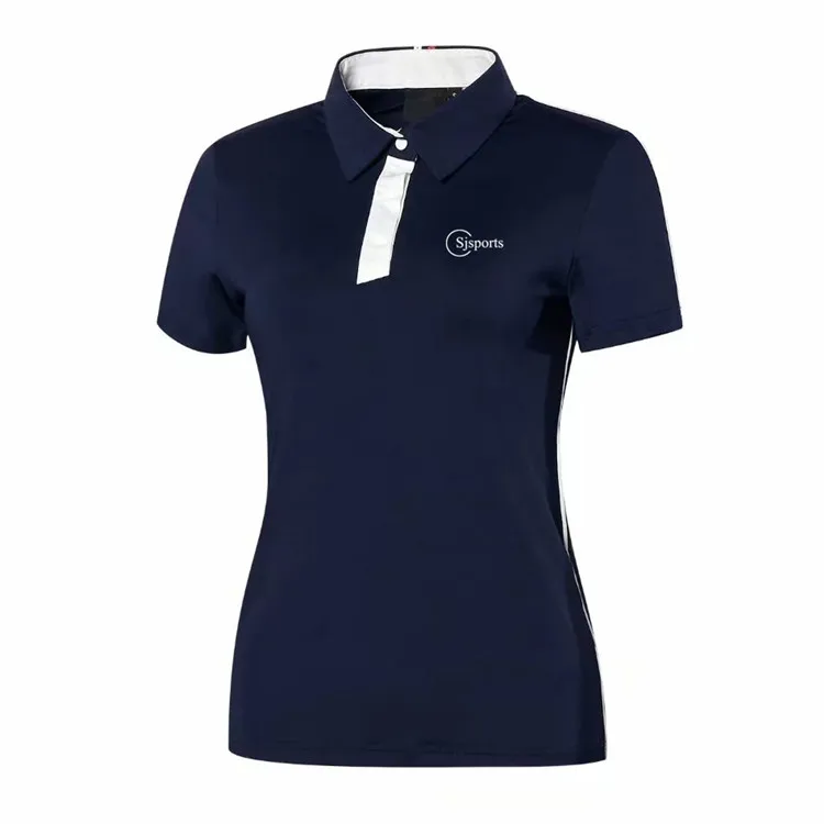 2019 Latest Women golf clothes white navy red ladies sport t-shirts custom polo golf shirts