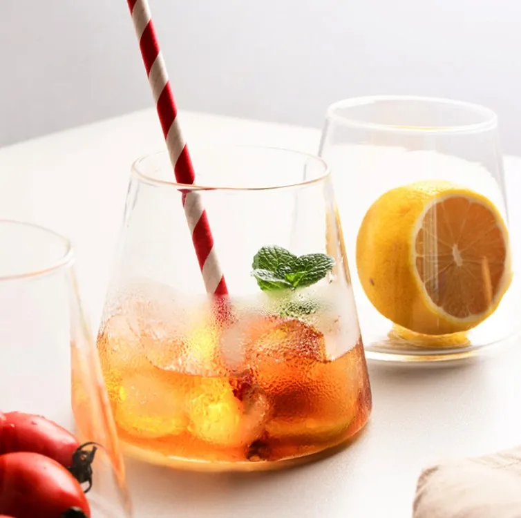 JHROC07 Creative Fuji Shape Large Borosilicate Big Drinking Water Glass Cup