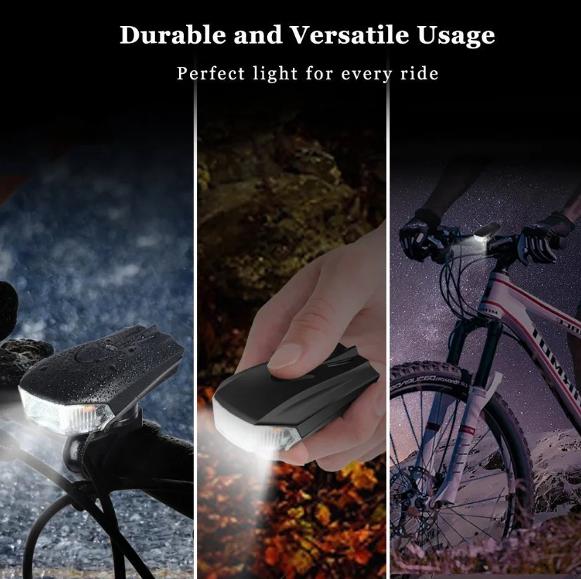 New bicycle smart headlights 300 lumens high-bright 6 stage waterproofbicycle light USB bicycle light front and rear