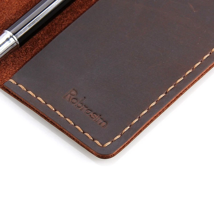 Handmade Vintage Leather Travel Journal Custom Glue Bound Notebook Field Notepad Daily Planner Organizer Business Notebook