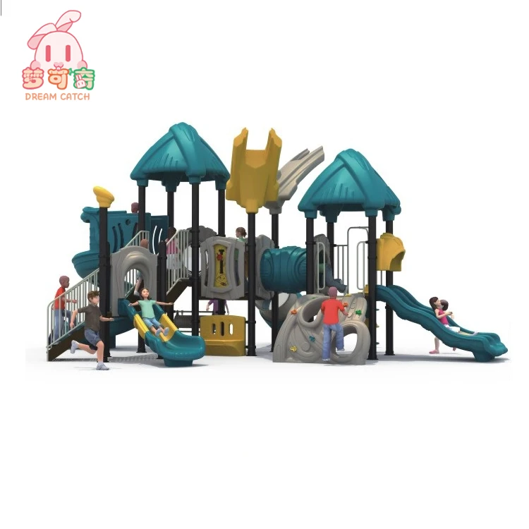 Hot sale Plastic slide garden child toy big outdoor playground for kids