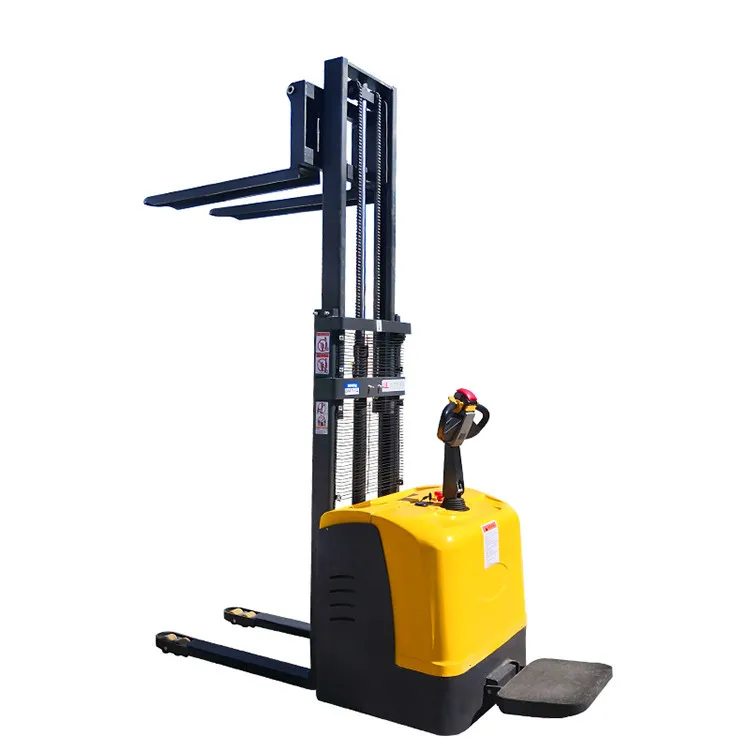 1.5 ton stacker electric price forklift truck hydraulic stacker pallet for hot sale Standing and driving full electric stacker